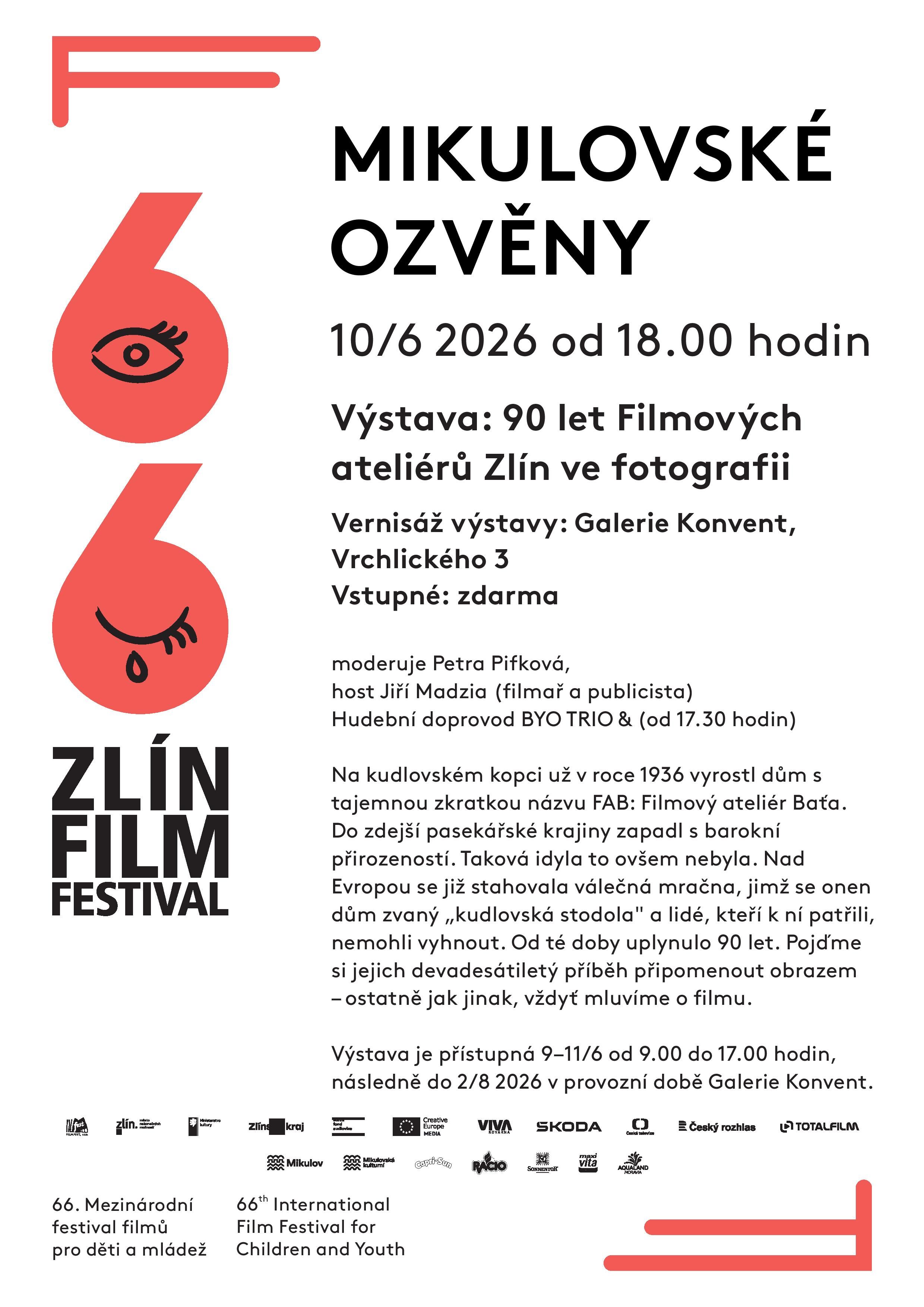 Vernisáž výstavy: 90 let Filmových ateliérů Zlín ve fotografii