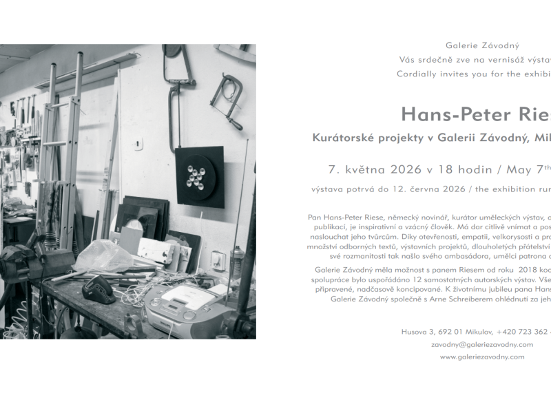 Hans-Peter Riese - Kurátorské projekty v Galerii Závodný